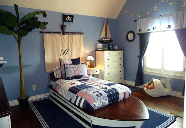 Cameretta in stile marinaro, complementi e arredo